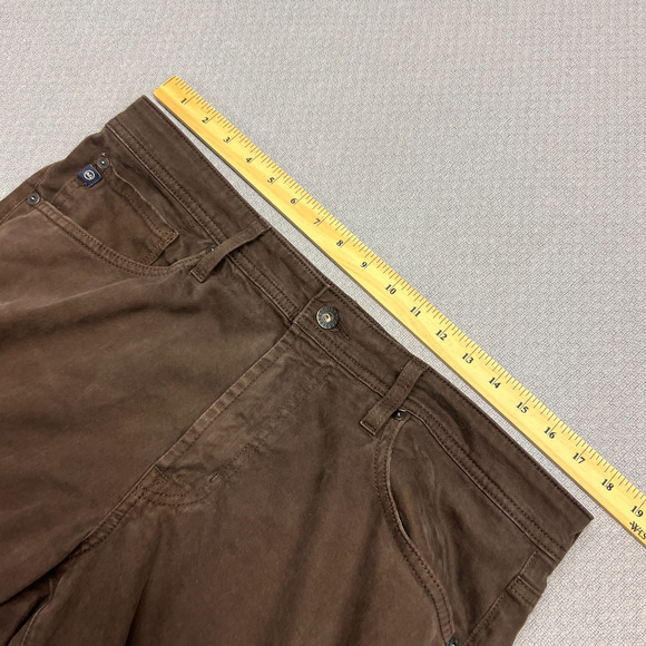 Adriano Goldschmied Pants Mens 36x27 Brown Graduate Tailored Leg Chino Casual - Picture 8 of 10